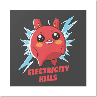 Electricity kills Kawaii Manga Posters and Art